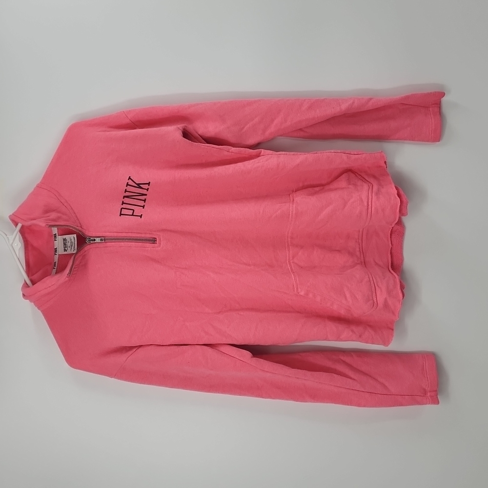 Victoria's secret pink line quarter zip sweatshirt - Picture 1 of 4